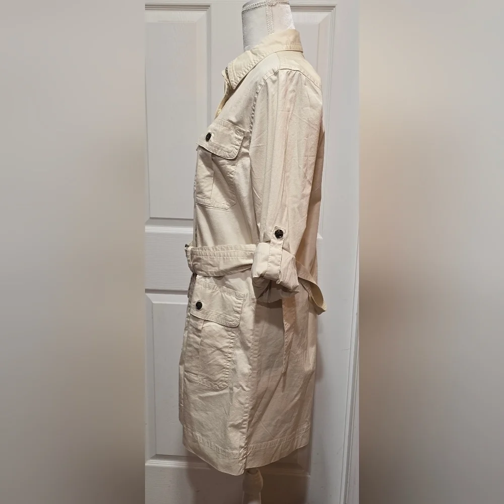 Banana Republic Heritage Expedition Cream Belted Dress